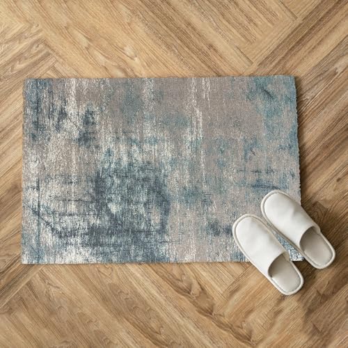 Image of Urban Space Digital Printed Premium Chenille Floor Carpet Mat for Bedroom, Living Room, Super Soft Rug with Anti-Skid Backing, Modern Distressed Design (2ft x 3ft, ACR001)