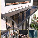 Zadaszenie nad drzwiami wejściowymi, markiza na ganek z ochroną UV, aluminiowy stelaż, panele z litego poliwęglanu, odporność na tajfuny – chroni wejście przed słońcem i deszczem
