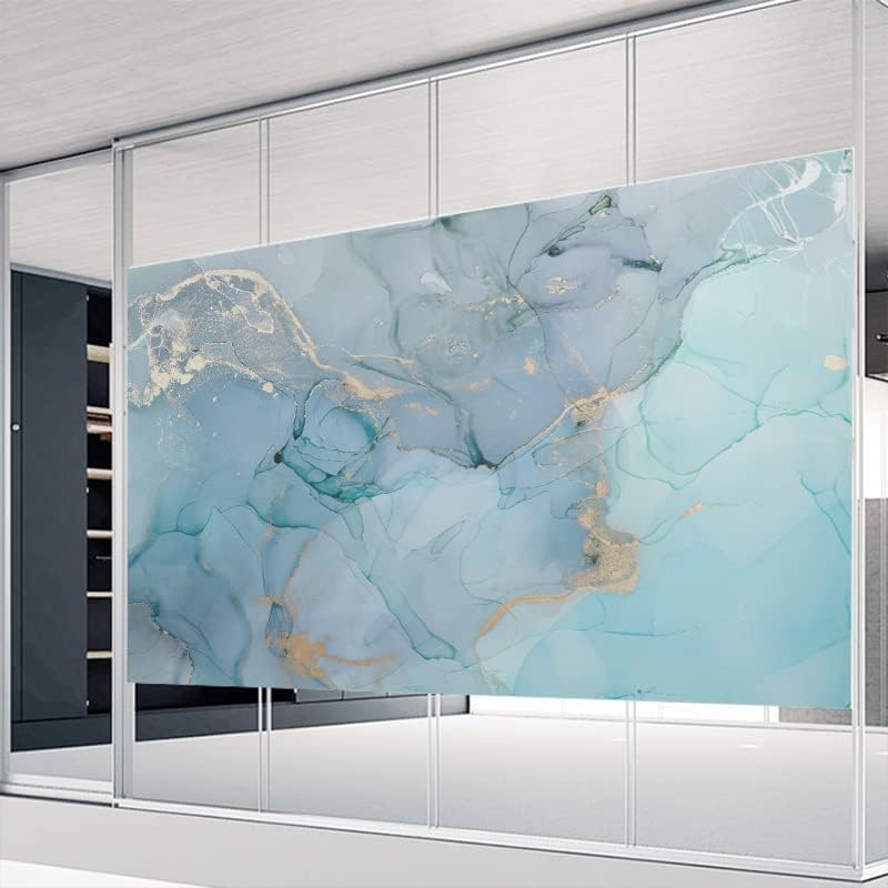 Texture of Marble Window Privacy Film Decorative Window Sticker No Glue Static Window Cling Frosted Window Decals 19.7"x55.1"(50x140cm)