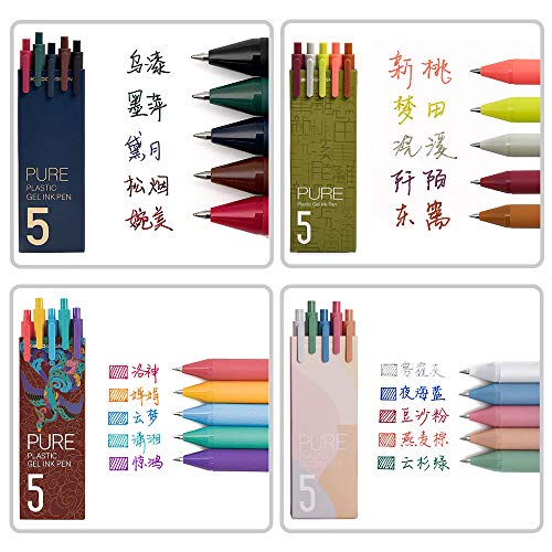 4 Packs KACO Bolígrafo de Gel Retráctil 20 Colores Extra Fino 0.5mm miniatura 3