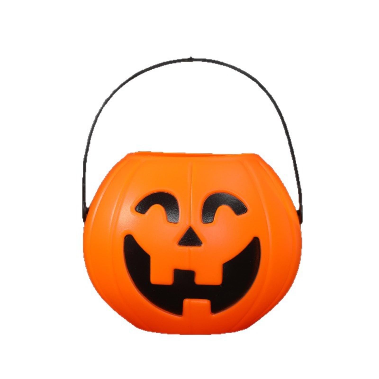 Halloween Pumpkin Bucket, Large Orange Candy Bag for Trick or Treat