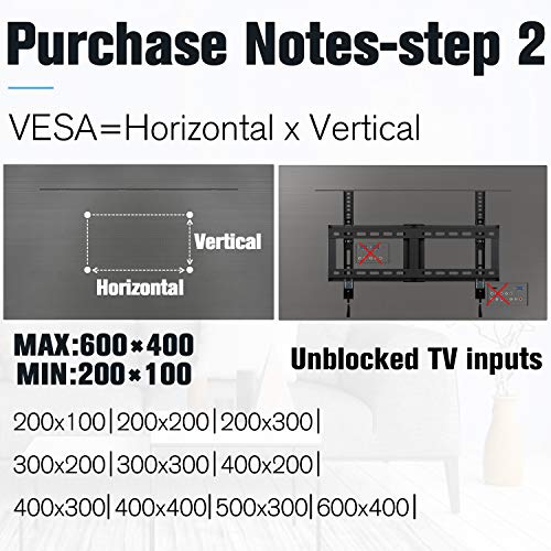 Mounting Dream Tv Wall Mount For Most 37-70 Inch Flat Screen Tv Tilting, Low Profile Space Saving Wall Mount For 16",18",24" Stud, Ul Listed Tv Mount Bracket For Max Vesa 600 X 400, 132Lbs Md2868-Lk #TOP4