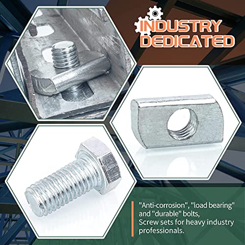 P3010 Channel Nut And 1/2" X 15/16" Bolt For All 1-5/8" Strut Channel. Solar Panel Mounting Brackets Channel Steel Screws (20) #TOP4