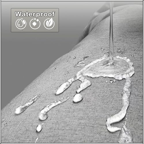 Haoyunll Faltbarer Wasserdichter Anti Schimmel Duschvorhang mit Haken, Waschbarer Eckduschvorhang aus Stoff, Magnetische Duschvorhänge für Badezimmer, 150 g/m², Grau, 180x200cm