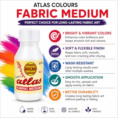 Image of Fabric Medium For Clothes (White, 100 ml)