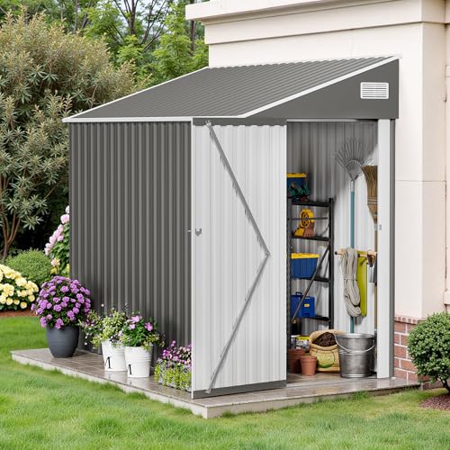 NicBex 4x8 Lean-to Metal Shed