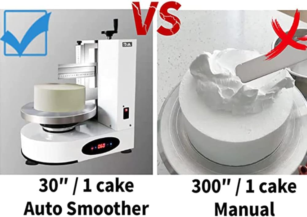 Herramientas para hornear pasteles de cumpleaños, máquina de llenado de recubrimiento para extender crema para tartas, pan, crema, decoración de pasteles, máquina alisadora (tamaño: 110 V)