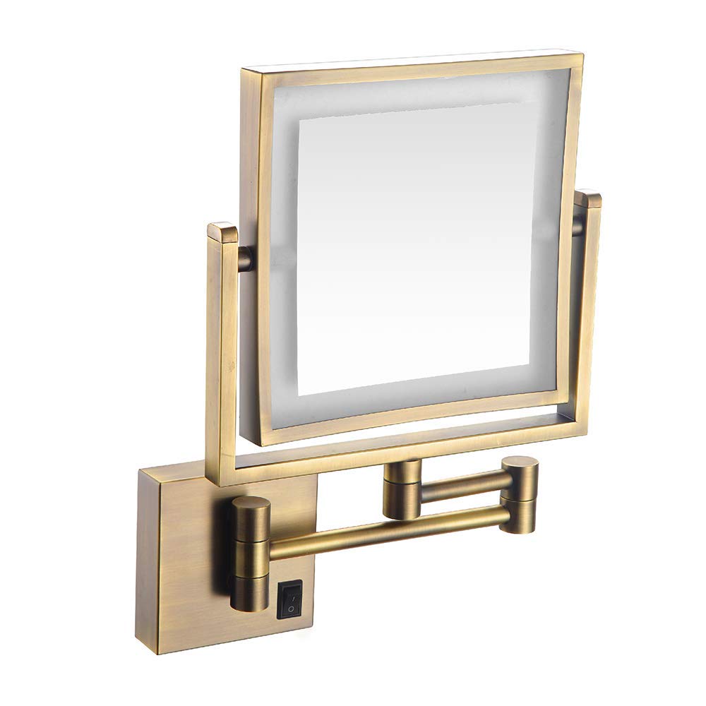 Miroir de maquillage mural double face 1X 3X grossissant réglable pour salle de bain 260a