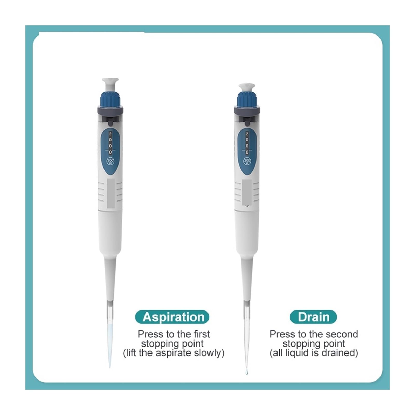 Pipeta, Pipeta de laboratorio, equipo con micropipeta ajustable digital puntas pipeta(2-20ul)