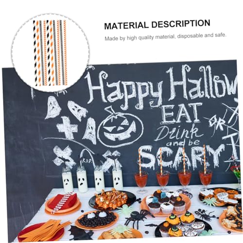 Set de 100 pitillos de papel Kraft para Halloween miniatura 3