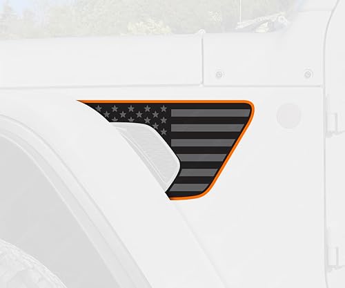 Miniatura 9 de Banderas de ventilación estándar compatibles con Jeep Wrangler Gladiator Rubicon Mojave 392 JL JT 2018-2024 (2 colores negro mate4 azul)