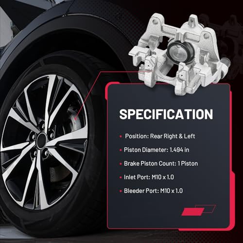 Image of BDFHYK 18-B5476A 18-B5477A Rear Disc Brake Caliper Assembly for Ford Edge /Escape /Fusion 2013-2019 /2020 /2023, for Lincoln MKC /MKX /MKZ /Nautilus 2013-2023, 1.5L 2.0L 2.3L 2.5L 2.7L 3.5L 3.7L l4 V6 2pcs
