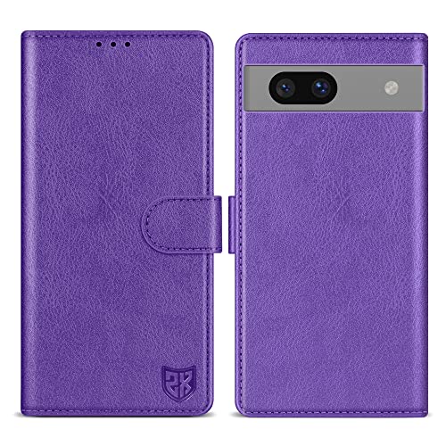 Image of ZZXX for Google Pixel 7a Wallet Case Magnetic Closure 6.1 inch,Purple