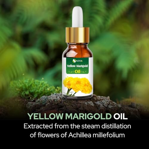 Image of Salvia Yellow Marigold Oil with Dropper 100% Natural Pure Undiluted Uncut Essential Oil