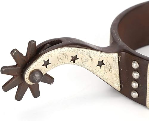 Miniatura 8 de Jeanoko Espuelas de vaquero para hombres/mujeres, equitación a caballo, botas de espuelas de acero de bajo carbono, escultura de mano, elegante,