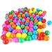 100 Piezas Juego de Mini Bolas de Plástico Suave de Juego de Bolas de Océano Divertidas Y Coloridas a Prueba Niños con Bolsa de Malla para Jugar en El Trampolín de La Piscina Al Aire Libre Cubierta