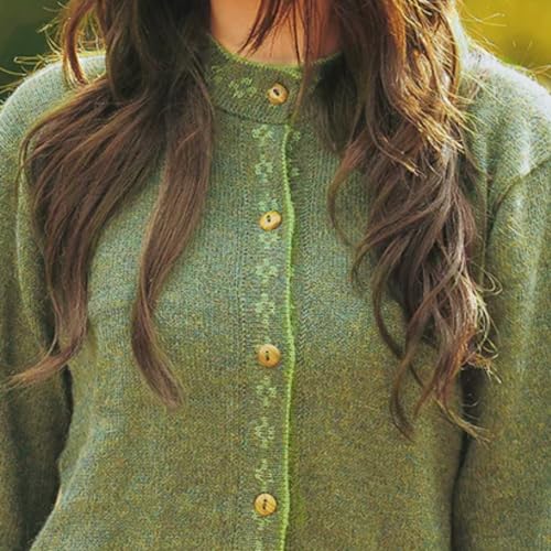 Image of Gamboa Alpaca Cardigan Sweater for Women Knit Fall Winter Lady Womens Lightweight