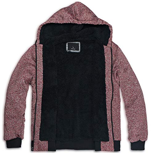 Image of Gary Com Heavyweight Sherpa Hoodies for Men, Thick Fleece Lined Full Zip Up Winter Warm Sweatshirts Work Jackets