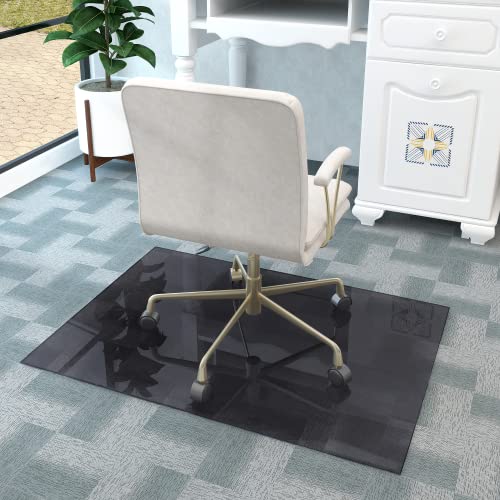 NewType - Alfombrilla para Silla de Cristal Templado (91 x 122 cm, 5 mm de Grosor, protección del Suelo, para Oficina y hogar, Color Gris Cover