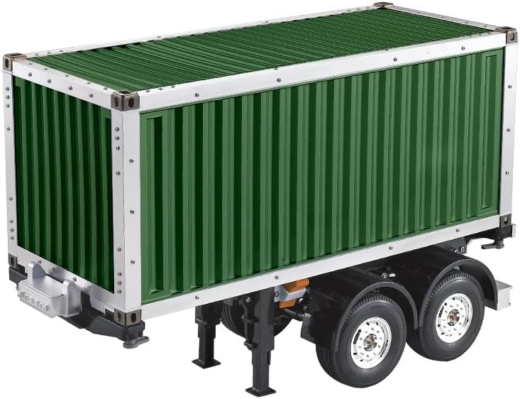 1/14 RC 20ft Chassis Container 1/14 Semi Trailer Tractor Truck(Painting and New and Unassembled Condition, You Need to Assemble Them)