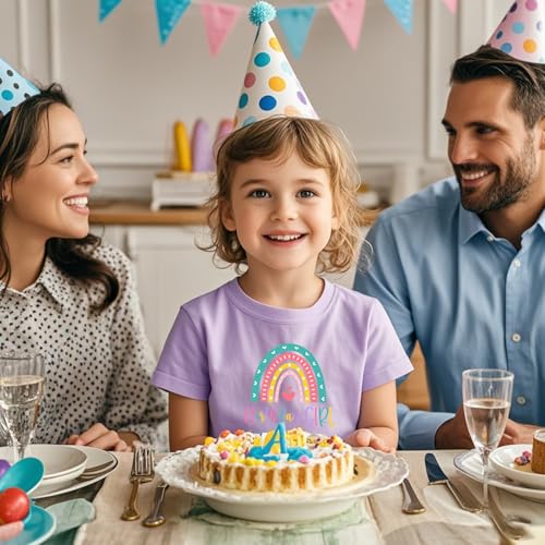 Image of Birthday Girl Tshirt Toddler Birthday Shirts Tees Little Kids Top Outfit Cotton Short Sleeve 2nd 3rd 4th 5th 6th 7th 8th