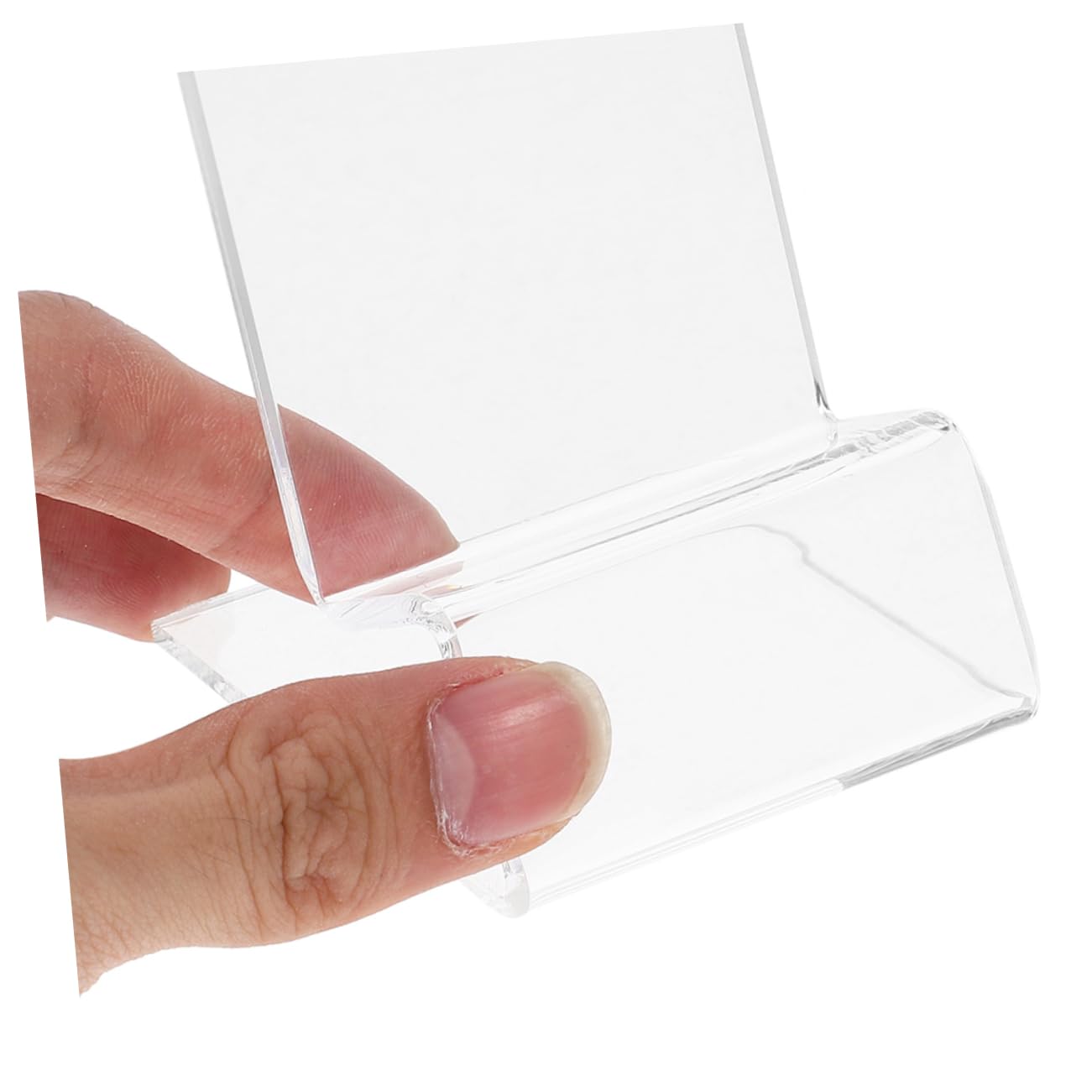 Mikikit 15pezzi Supporto da Scrivania per Cellular Acrilico Trasparente Ripiano Espositivo per Smartphone e Tablet Stabile e Compatto per Uso Domestico Ufficio
