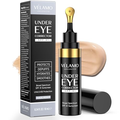 VELAMO ADVANCED Luminous Eye Corrector SPF 41: Under Eye Color Corrector for Dark Circles, Fine...