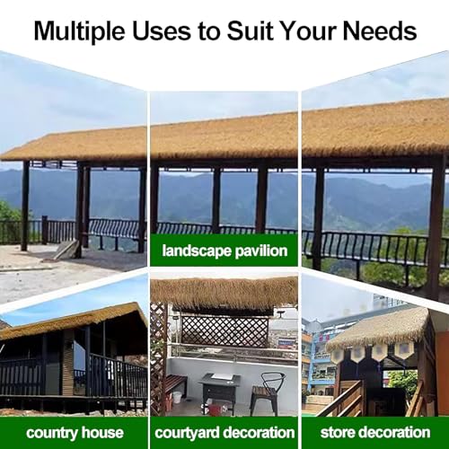 Rollo de palma artificial de 0,5x4m para techos de paja en terrazas y piscinas 6