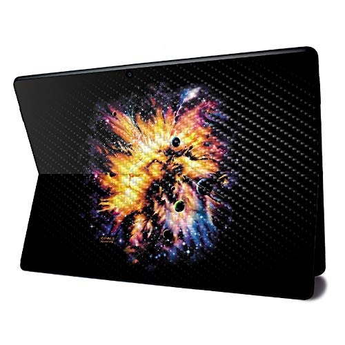 Image of MightySkins Carbon Fiber Skin for Microsoft Surface Pro X - Leo Galaxy | Textured Carbon Fiber Finish | Easy to Apply, Remove, and Change Styles | Made in The USA