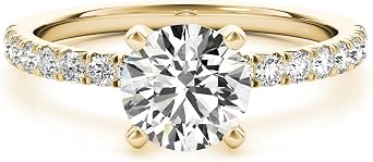 Diamond Half Eternity Ring | 0.25ct to 2.00ct D/VVS Lab Diamond | 9K/18K Gold & 950 Platinum | UK Hallmarked | Gift for Women