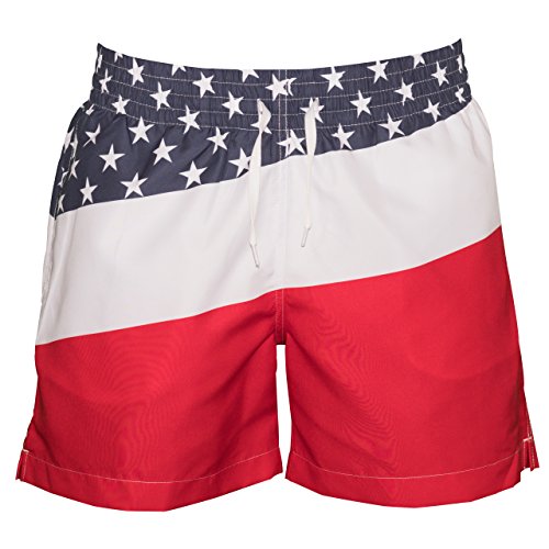 Meripex Apparel Men's American Flag Swim Trunks: The Old Glory's (Cheaper Than Chubbies) (Medium, Uncle SAMS)