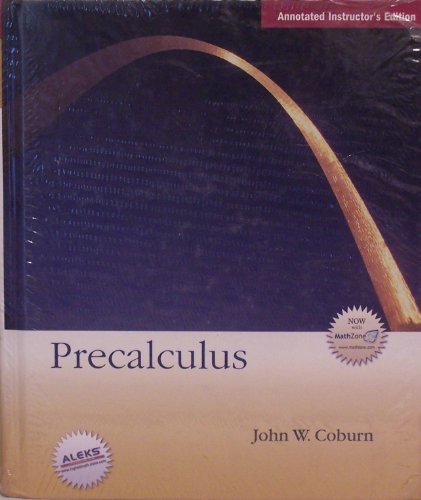 Precalculus: Annotated Instructors Edition 007326895X Book Cover
