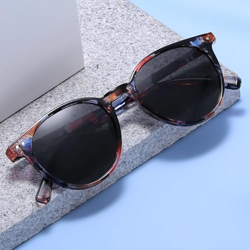 Image of Small Round Polarized Sunglasses for Women Men Compact Vintage Style UV400 Protection Classic Lightweight
