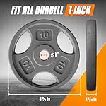 Yes4All Standard 1-Inch Grip Weight Plates, Cast Iron with Multiple Sizes from 2.5 lb to 35 lb for Strength Training, Weightlifting & Muscle Toning - Image 2