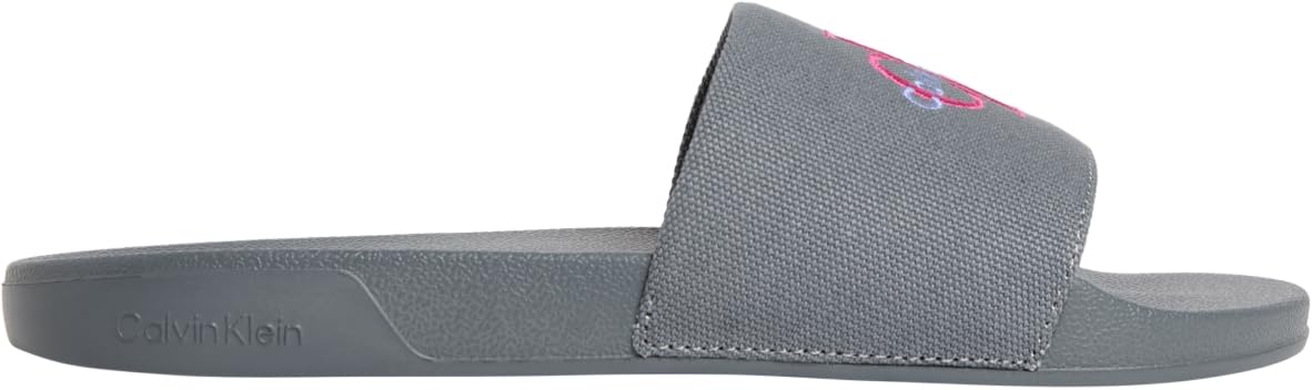 Calvin Klein Women's Ess Slide Cv HW0HW02958 Slides, BLUE (Turbulence/Pink Yarrow), 7.5