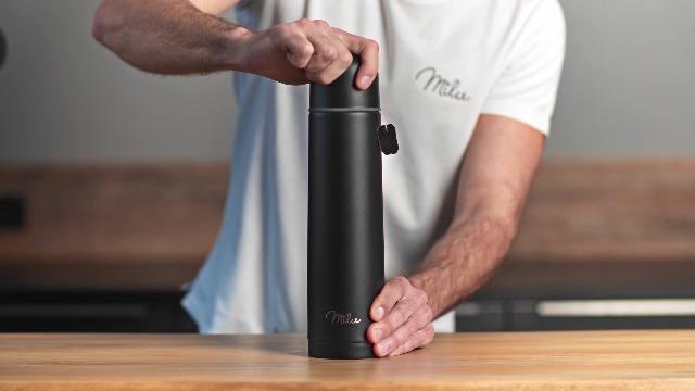 Milu Termo de café 1l - Botella térmica aislada, Frasco de Vacío de Acero Inoxidable, Sin BPA - Doble Pared Aislamiento… - Imagen 8