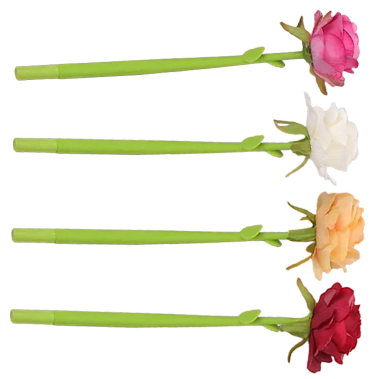 Lurrose Lot De 5 Stylos Élégants En Forme De Rose Stylos Gel À Écriture Fluide De Modelage De Rose Mode Féminine Portables 4 Pièces X 5
