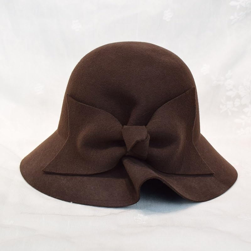 Chapeau en pot chaud pour femme contre le froid d'hiver à large avant-toit