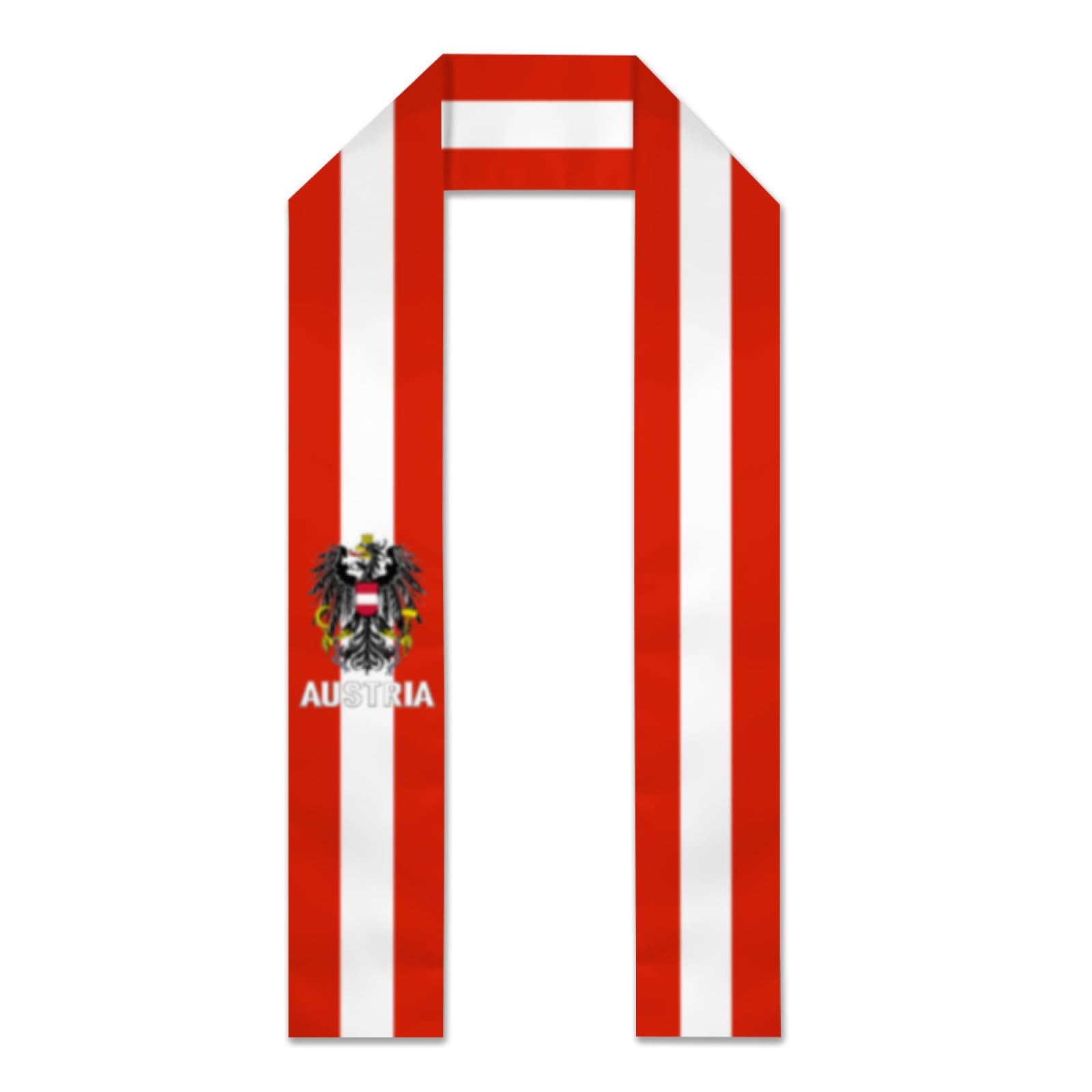 Vintage Austria Austrian Flag Graduation Stole Sash Shawl for Men Women Thickened Scarf Flattenedfor International Students Teachers Study Aboard Graduate Gift 72 inches Unisex