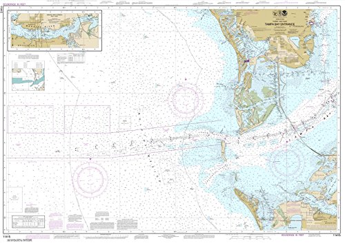 Paradise Cay Publications, Inc. NOAA Chart 11415: Tampa Bay Entrance; Manatee River Extension, 35.5 X 50.3, Traditional Paper