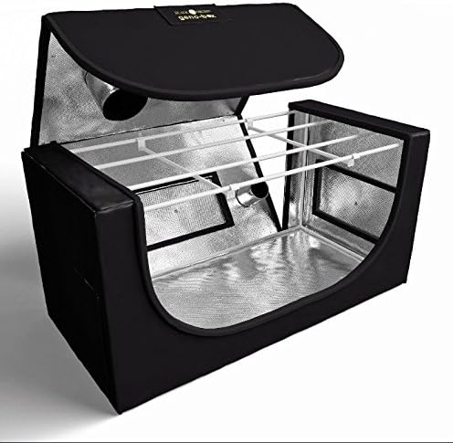 Mini Propagation Hydroponic Grow Tent - Easy Access With Zip Off Roof - PVC Free - Double Lined Ventilation & Cable Entry Socks - 50x100x50cm