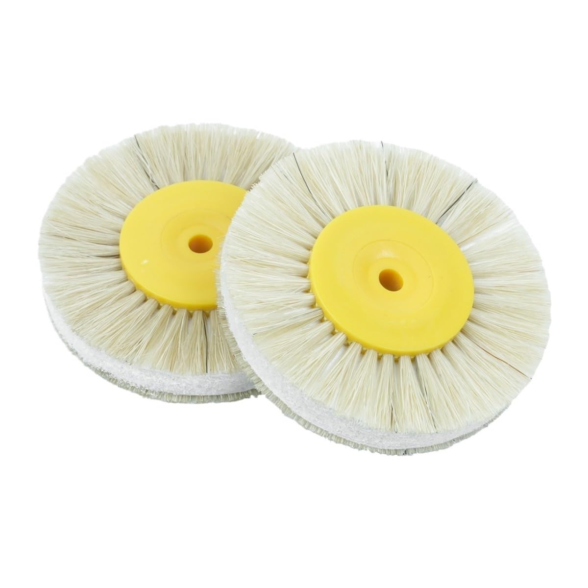 2 cepillos de pulido giratorios de plástico bIanc0 rígido con pestillo, materiales de laboratorio, diámetro 80 mm