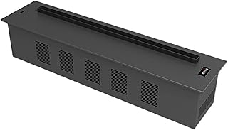 Decorative Electric Fireplace Recessed Electric Fireplace, Modern Decorative Electric Fireplace, Slim Home Electric Fireplace with Super Long Imitation Flame, Black Portable Electric Fireplace Stoves