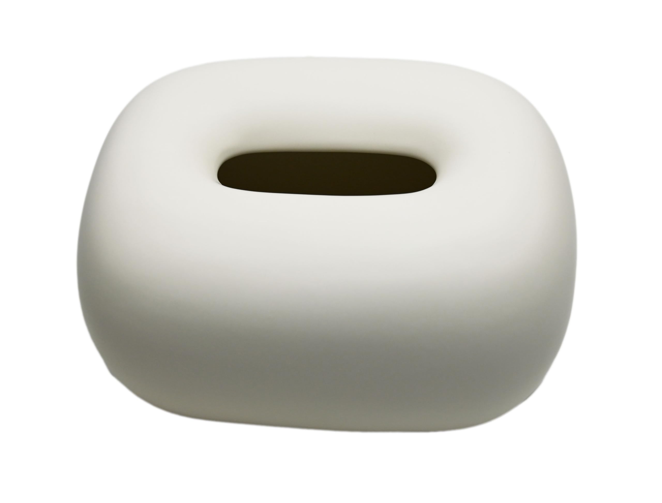 Creative Round Corner Tissue Box Coffee Table Desk Decoration Minimalism Ceramic Tissue Box Bedside Table Paper Towel Case