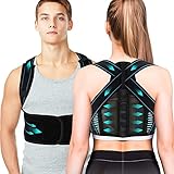 Diseño innovador: el corrector posture está equipado con dos correas ajustables que se extienden por el pecho y la cintura y no cortan las axilas y minimizan el riesgo de rozaduras en las axilas. Además, hay dos almohadillas de esponja suave para el hombro que reducen la presión sobre los hombros.
