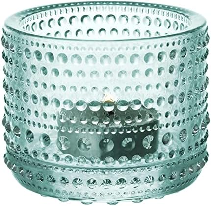 Iittala Kastehelmi Windproof Candle Holder Standard wassergrün