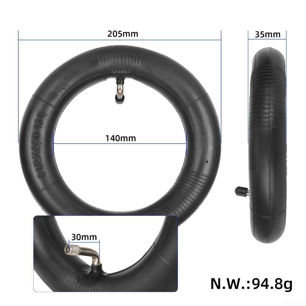 Pneumatico per scooter fuoristrada 8,5 x 3,0 con camera d'aria curva a 90 gradi, battistrada in gomma per Kukirin G2 Pro, presa migliorata su sentieri, parchi e terreni accidentati