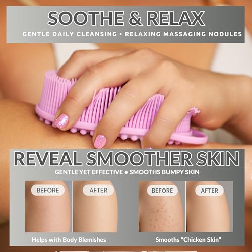 image for Avilana Silicone Body Scrubber - Food Grade & Lab Tested, Gentle Exfol