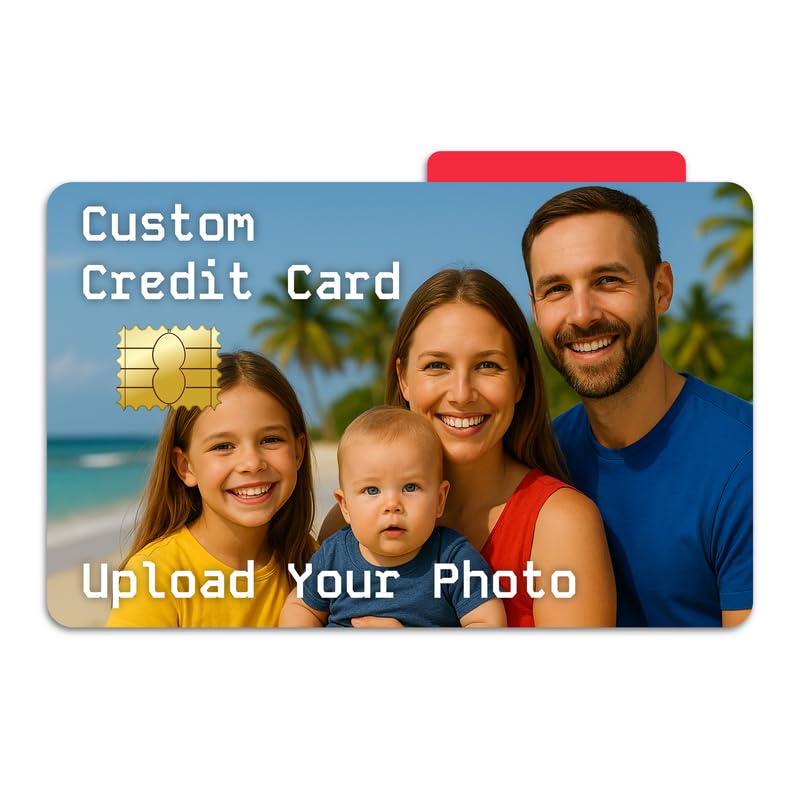 Custom Durable Credit Card Skin with Debit Card Skin – Waterproof Bank Wrap – Removable Personalized Image Credit Cards Sticker