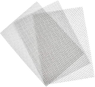 TIMESETL 3pcs 304 Stainless Steel Woven Wire 6 Mesh, A4 Rodent Proof Metal Mesh Sheet 3.53mm Hole Great For Airbricks - A4 (210 x 300mm)